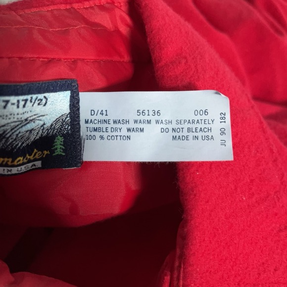 Vintage 1980s SEARS FIELDMASTER Red Flannel‎ Guide Shirt MADE IN USA Size XL - Picture 8 of 8